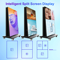 Pantalla LED Plegable para Interiores P2.5 de Paso Fino 640x1920mm, Soporte de Exhibición para Publicidad Minorista con Control Remoto