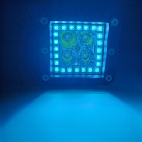 Projecteur de travail LED 12V pour véhicules tout-terrain, pods RVB à défilement de couleurs, projecteurs spot contrôlés par application, pods cubiques