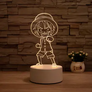 Newish-lámpara de mesa acrílica para decoración de habitación de niños, foto personalizada, ilusión 3D creativa, Base de escritorio, LED de Navidad, luz nocturna