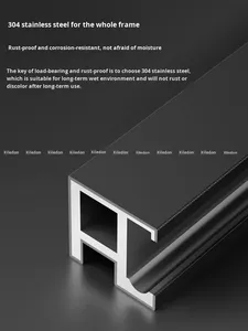 Paroi <span class=keywords><strong>de</strong></span> <span class=keywords><strong>douche</strong></span> tout-en-un personnalisable - <span class=keywords><strong>Porte</strong></span> coulissante en verre intelligent avec <span class=keywords><strong>quincaillerie</strong></span> <span class=keywords><strong>de</strong></span> sécurité pour la rénovation <span class=keywords><strong>de</strong></span> salle <span class=keywords><strong>de</strong></span> bain - Product Image 4