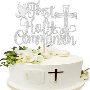 Décoration de gâteau <span class=keywords><strong>pour</strong></span> la Première <span class=keywords><strong>Communion</strong></span>, avec motifs religieux Pigeon de la Paix et Croix, idéale <span class=keywords><strong>pour</strong></span> les thèmes de Baptême et de Baby Shower - Product Image 5