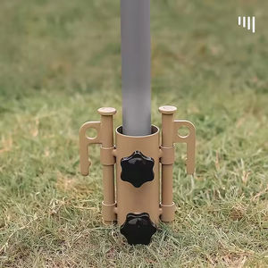 Accessoires de tente de camping en métal durable pour l'extérieur : Support de tige, Piquet de sol, Marteau, Clip, Fixateur de tige télescopique pour auvent - Product Image 5