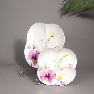 Autocollants en porcelaine fleurs Grace, service de table, vaisselle, hôtel jardin <span class=keywords><strong>Restaurant</strong></span>, céramique, ustensiles de cuisine, forme ronde, pour la maison, - Product Image 3