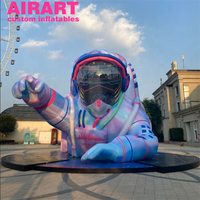 Astronautes gonflables à LED colorés nouvellement conçus, figurines d'astronautes gonflables géants pour l'affichage