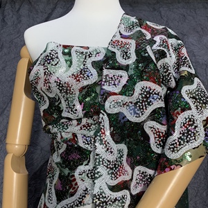 Cá Nhân TRung Quốc bán buôn dệt ren vải <span class=keywords><strong>sequin</strong></span> căng ren vải <span class=keywords><strong>Pet</strong></span> polyester thêu Bridal ren vải - Product Image 3