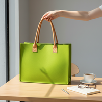 Sac fourre-tout en feutre OEM durable, léger et tendance, écologique, réutilisable, personnalisable, pour le shopping et les trajets quotidiens