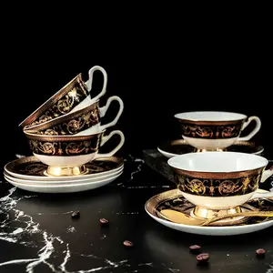 Pito Horeca chất lượng tốt xương Trung Quốc cà phê đặt hiện đại Emboss sứ Tea Set