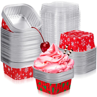 Barquettes de présentation en aluminium personnalisées pour boulangerie, compatibles micro-ondes, écologiques, de qualité alimentaire, emballage alimentaire 450 ml