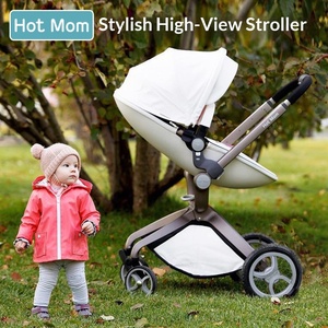 รถเข็นเด็ก <span class=keywords><strong>Hotmom</strong></span> รุ่น High Landscape โครงสร้างอลูมิเนียมอัลลอยด์ น้ำหนักเบา สามารถนั่งและนอนได้ พับเก็บได้ ระบบกันสะเทือนสองทาง ล้อสี่ล้อ รุ่น F22 - Product Image 1