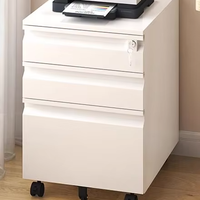 Armoire de classement en acier verrouillable pour bureau, 3 tiroirs, haute résistance au feu, anti-humidité, rangement mobile sous le bureau, pour chambre, cuisine, école