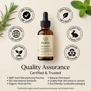 Olio per la Crescita dei Capelli 100% Naturale e Biologico con Marchio Privato, Miscela di <span class=keywords><strong>Erbe</strong></span>, Rosmarino e Olio di Ricino per Uomini e Donne - Product Image 2