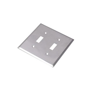 Good Quality Double Position Stainless Steel Wall <strong>Switch</strong> Panel 2 Gang Thermoplastic Screwless Wall Plate Cover - Product Image 4