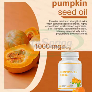 Capsules d'huile de graine de citrouille biologique 3000mg Capsules d'huile de graine de citrouille de supplément de croissance de cheveux pour la croissance des cheveux - Product Image 2