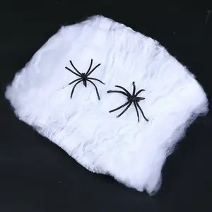 Spooky Halloween Indoor Outdoor Spider Webs With Spiders Stretch Webbing Party Decorations For Halloween Celebrations