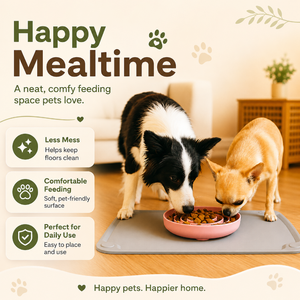 Tapete de Silicona Impermeable Portátil para Mascotas, Perros y Gatos, Antiderrames, con Bordes para Comida y Agua, Tapete Antideslizante para Alimentar Perros - Product Image 2