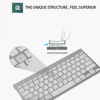 Mini clavier et souris sans fil 2.4G avec logo personnalisé rétroéclairé RVB Interface USB pour Mac pour Apple PC portable et téléphone