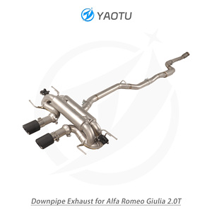 YT 304 không gỉ thép không gỉ giữa phía sau valved hệ thống ống xả cho <span class=keywords><strong>Alfa</strong></span> <span class=keywords><strong>Romeo</strong></span> giulia 2.0T (GT4 chuyển đổi) - Product Image 2