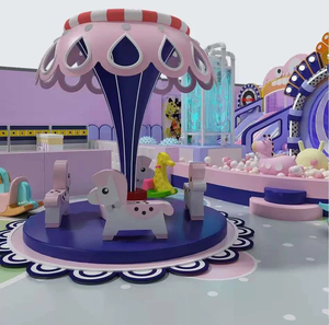 Parque Temático Morado con Tobogán Giratorio, Tobogán Luminoso, Trompeta, Certificado CE, Madera Esponjosa, PVC, Parque Infantil Interior <span class=keywords><strong>para</strong></span> <span class=keywords><strong>Parques</strong></span> <span class=keywords><strong>Infantiles</strong></span> - Product Image 1