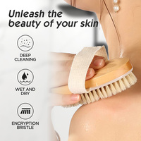 Articles de Bain Brosse Corporelle Sèche en Bois à Poils Naturels pour la Peau En Gros