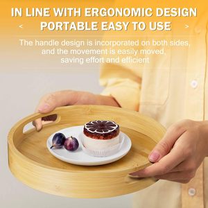 Organizador <span class=keywords><strong>de</strong></span> bambú Lazy Susan antideslizante para cocina, <span class=keywords><strong>estante</strong></span> <span class=keywords><strong>giratorio</strong></span> para especias, tocadiscos <span class=keywords><strong>de</strong></span> madera, estantes <span class=keywords><strong>de</strong></span> <span class=keywords><strong>almacenamiento</strong></span> para armario <span class=keywords><strong>de</strong></span> cocina - Product Image 2