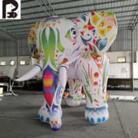 Éléphant gonflable géant personnalisé, éléphant gonflable coloré pour spectacle sur scène