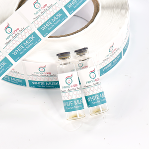 Factory Direct OEM Custom Small Black Self-Adhesive Cosmetic <b>Label</b> Stickers-Waterproof Eco-Friendly Oil-Resistant Custom Shapes - Product Image 1