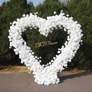 Nhà Máy Tùy Chỉnh Nhân Tạo Hoa Trang Trí Bán Buôn Tăng Hình Trái Tim Hoa Vòm Cho Đám Cưới Nền Trang Trí - Product Image 3