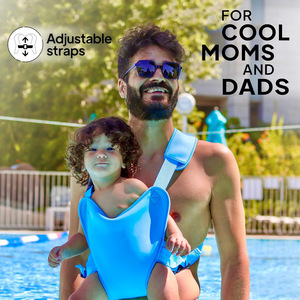 <span class=keywords><strong>Porte</strong></span>-bébé réglable en néoprène imperméable pour bébé avec bretelles pour la natation et la plage - Product Image 4