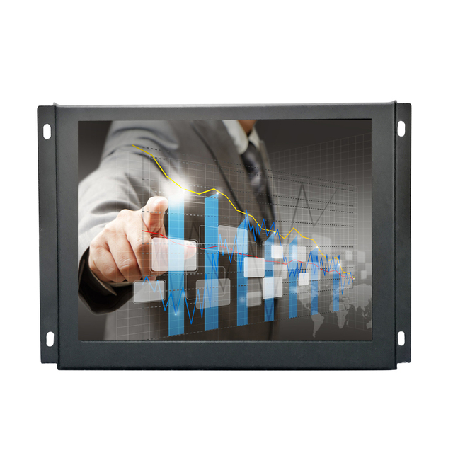 OSCY 8inch IPS LCD 4:3 High Resolution Industrial Open Frame LED Monitor Built-in Speaker 8 Languages VESA Mount 500:1 for