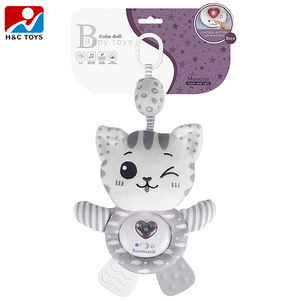 Pendentif apaisant multi-sensoriel <span class=keywords><strong>super</strong></span> doux pour chat, jouet suspendu pour berceau de bébé avec hochet, clochette, musique et lumière, poupée - Product Image 6