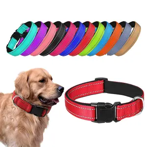 Haustier Trainings halsband Hunde halsband Schnalle Metall Einziehbare Haustier halsbänder für Hunde OPP Tasche Verpackt Innen und Außen 12 Farben Unterstützung