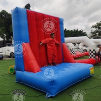 Cible de tir gonflable personnalisée avec velcro, fabriquée en Chine, avec combinaisons en velcro, mur de velcro pour la cour, jeu de mur gonflable en velcro
