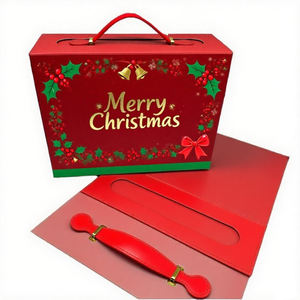 Boîte rigide pliable magnétique personnalisée avec poignée en PU pour emballage de luxe de cosmétiques, vêtements, chaussures, cadeaux, logo personnalisé, recyclable - Product Image 2