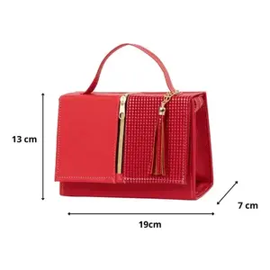 Bolso de Pecho Candela Rojo Estilo Mariconera Elegante Fana para Dama - Product Image 3