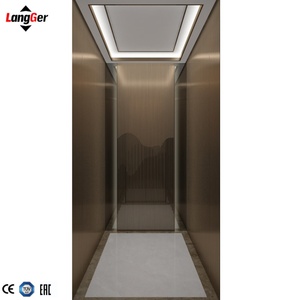 Langger estilo Popular 1000kgs seguridad <span class=keywords><strong>304</strong></span> línea de cabello elevadores de acero inoxidable elevador de pasajeros interior para construcción - Product Image 4
