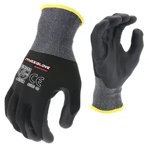 MaxiPact sarung tangan lapis nitril busa spandeks nilon profesional kualitas tinggi untuk keamanan kerja
