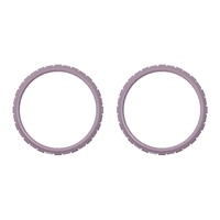 Accessoires de remplacement violet grisâtre foncé eXtremeRate Anneaux d'accent personnalisés pour manette PS5 BDM-010/020/030/040/050