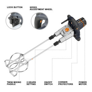 MAXXT 1600W Langlebiger Industrieller Doppelrührer-Farbmixer Elektrischer Handmischer für Mörtel - Product Image 2