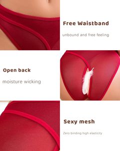 Meshal soyeux doux respirant Sexy Bikini <span class=keywords><strong>culotte</strong></span> pour femmes sans entrejambe dos ouvert sans spectacle sous-vêtements plusieurs couleurs 3Pack - Product Image 3