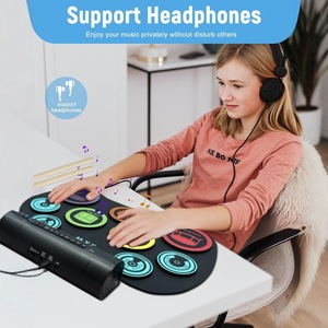 Kit de batería enrollable portátil, pad de batería electrónica de escritorio con conector para auriculares, batería de litio incorporada G700 - Product Image 2