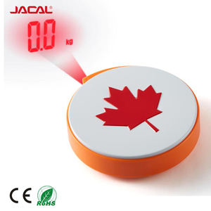 Báscula de Peso Corporal Inteligente de Vidrio Redonda con Diseño de Hojas LED de 200 KG, Precio de Fábrica, BSCI - Product Image 1