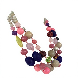 Fancy Bohemian Resin <b>Statement</b> <b>Necklace</b> Yellow Black Marbled Best Design Unisex Fashionable Jewelry Anniversary with Woman - Product Image 6