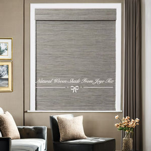 <span class=keywords><strong>Persianas</strong></span> romanas tejidas de ramio Natural personalizadas de fábrica para sala de estar, dormitorio, cocina - Product Image 1