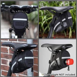 Sac de selle de vélo de montagne, sac de selle de vélo de route, sac sous la selle pour le cyclisme, sac à outils pour vélo de route, résistant à l'eau, 1,2 L - Product Image 4
