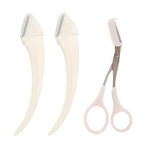 Tijeras para Cejas de Acero Inoxidable, Herramienta Segura para Recortar Cejas, Set de Maquillaje y Belleza - Product Image 5
