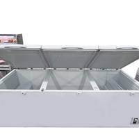Ventes d'usine 3 portes en acier inoxydable verre vertical Air Commercial congélateur à crème glacée contrôle numérique automatique de la température
