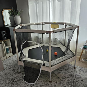 Trampoline hexagonal <span class=keywords><strong>de</strong></span> sécurité pour enfants Zoshine - Filet <span class=keywords><strong>de</strong></span> sécurité renforcé, cadre à verrouillage sécurisé et tapis antidérapant, équipement <span class=keywords><strong>de</strong></span> jeu pour tout-petits en intérieur - Product Image 1