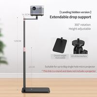 Support de projecteur OULAIKE L26 et support de montage au plafond, longueur réglable 65-120 cm