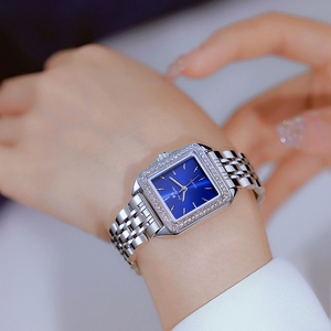 BS Bee Chị 1754 Thời Trang Vuông Phụ Nữ Thạch Anh Đồng Hồ Không Thấm Nước IP Mạ Đồng Hồ Đeo Tay Thép Không Gỉ Ban Nhạc Phụ Nữ Đồng Hồ - Product Image 5