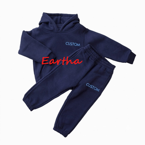 Conjunto de Ropa Deportiva para Niños, Algodón Grueso, Personalizable con Logotipo, Sudadera con Capucha y Pantalones Deportivos para Niños y Niñas - Product Image 4